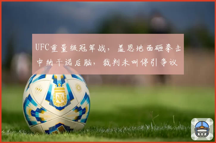 UFC重量级冠军战,盖恩地面砸拳击中纳干诺后脑,裁判未叫停引争议